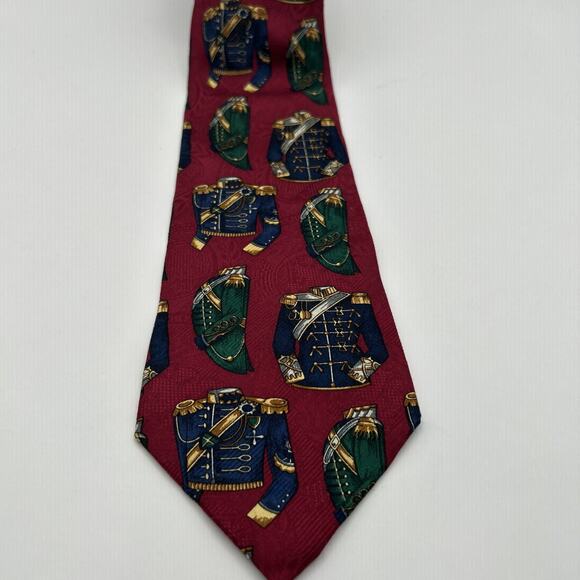 Lot of 2 Vintage Tommy Hilfiger Ties Crews Rowing Nautical Royal Military Silk - Picture 6 of 6